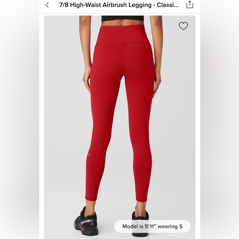 [ALO Yoga] Red Airbrush Leggings - Picture 6 of 10